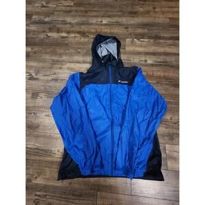 Columbia Hooded Rain jacket coat hidden hood Men Size Medium 2432